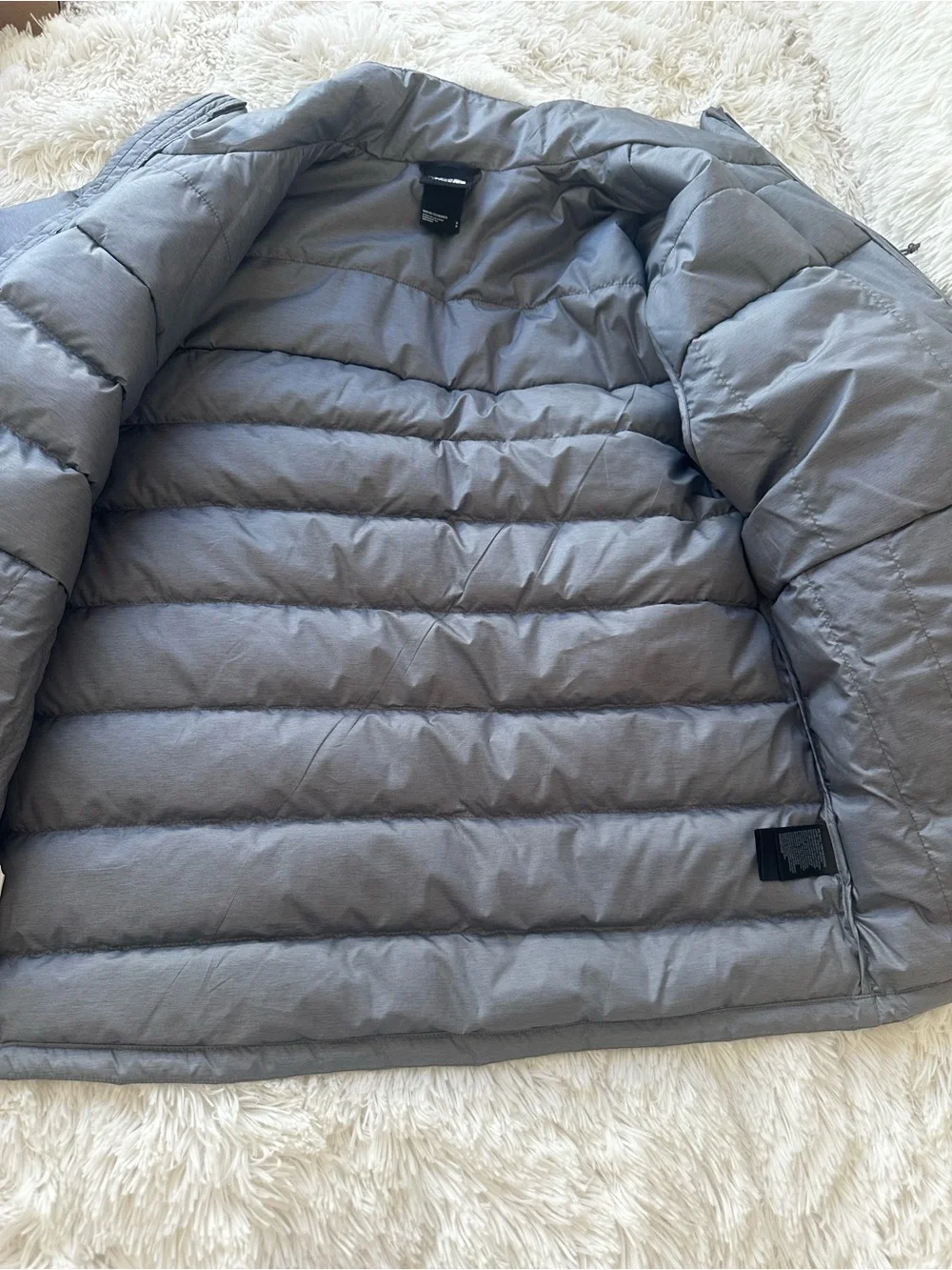 THE NORTH FACE Gray 550 Down Puffer Jacket Men's Small Full Zip Winter Coat NWT